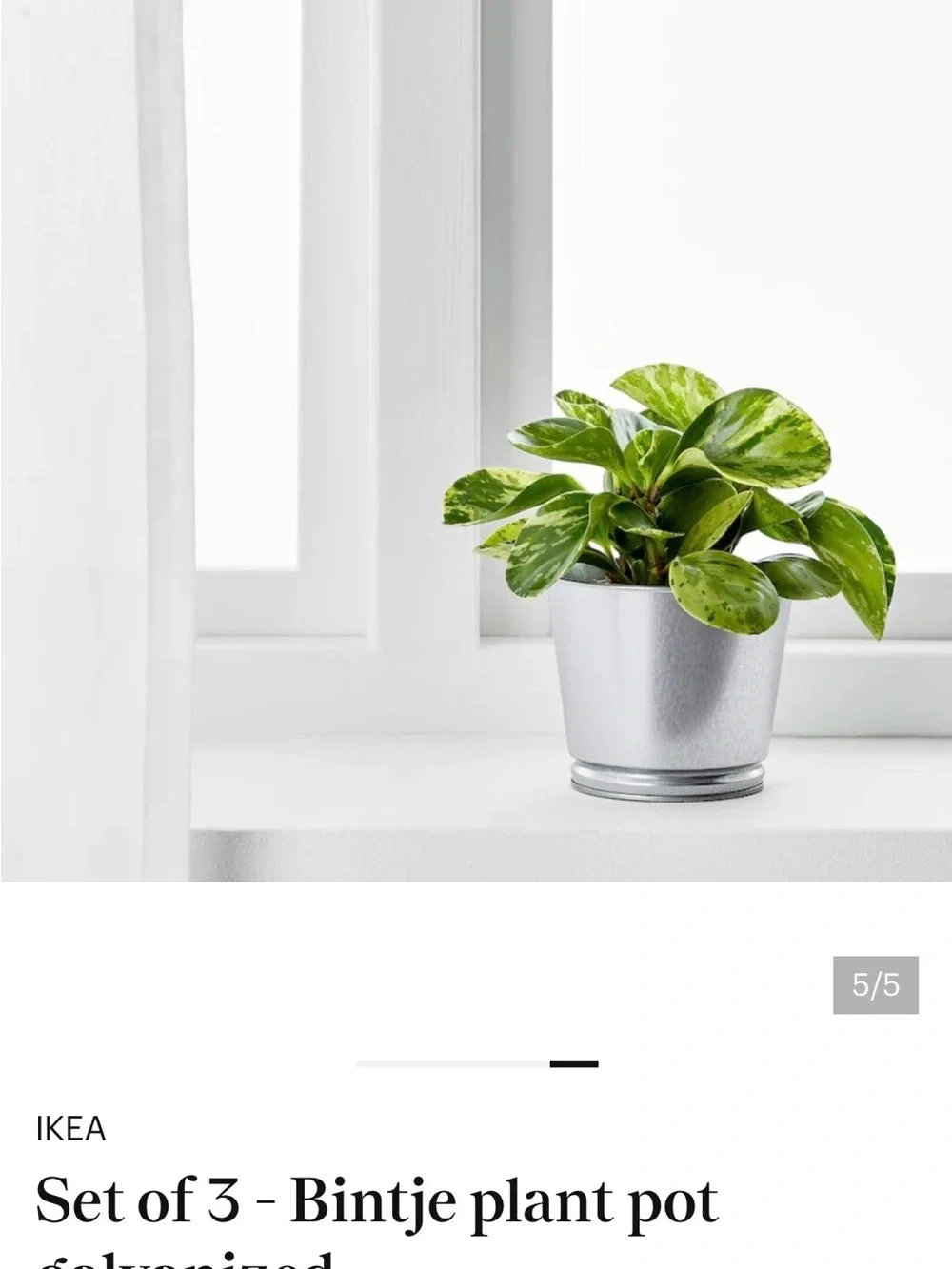 Bundle of 15 IKEA Metal Plant Pot in Silver Finish